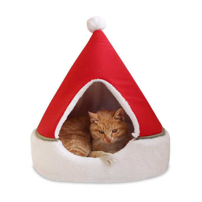 Arena para gatos con forma de árbol de Navidad